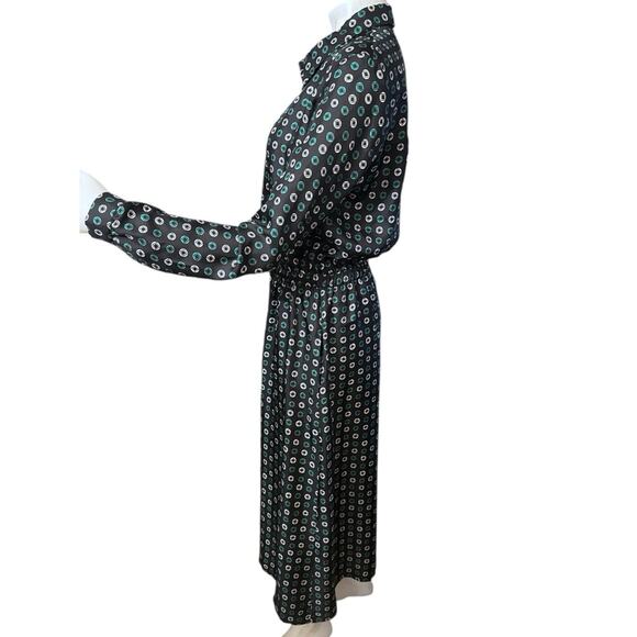 LAURA URBINATI Dress Geometric Print Silk Size 44 US8 - Picture 2 of 9